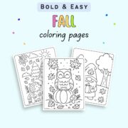 Free Printable Bold & Easy Fall Coloring Pages - The Artisan Life