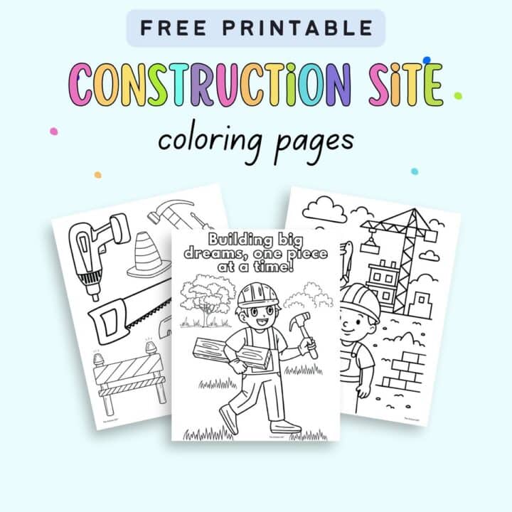 Free Printable Construction Site - Construction Site Coloring Pages 720x720 