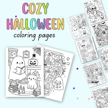 Free Printable Cozy Halloween Coloring Pages - The Artisan Life