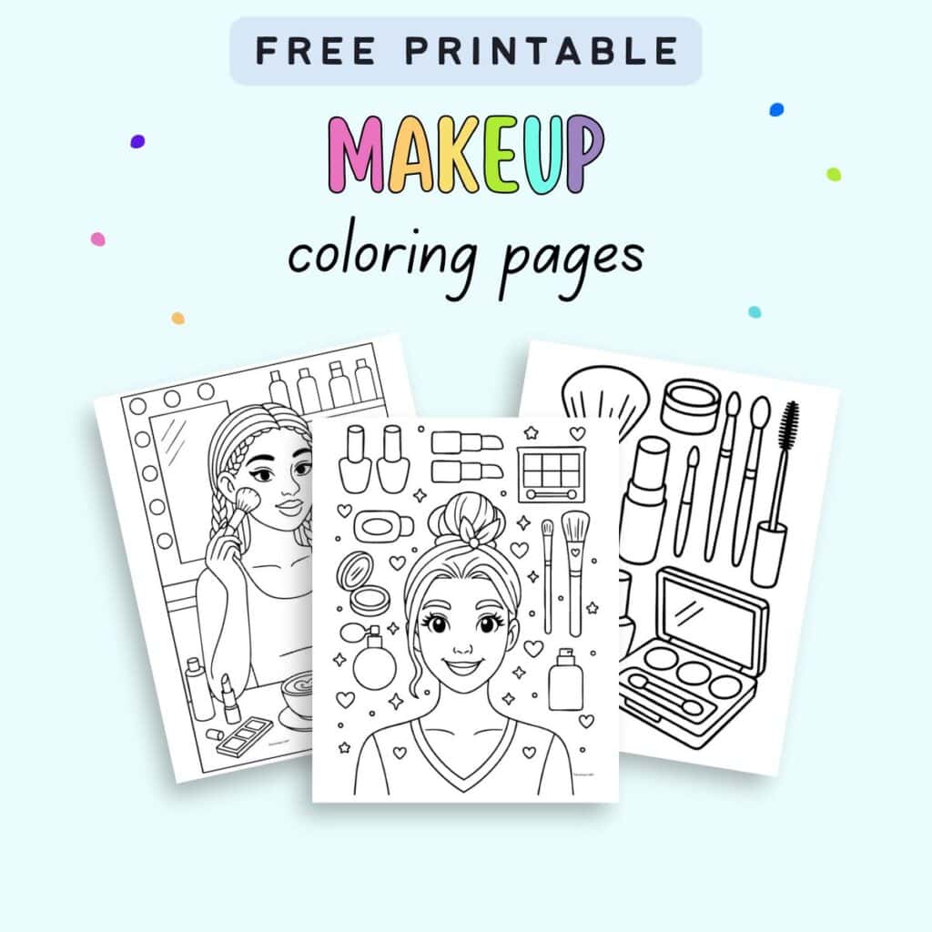 Free Printable Makeup Coloring - Makeup Coloring Pages 1024x1024 