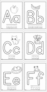 Free Printable Alphabet Coloring Pages With Handwriting - The Artisan Life