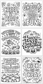Free Printable Fun Halloween Coloring Pages - The Artisan Life