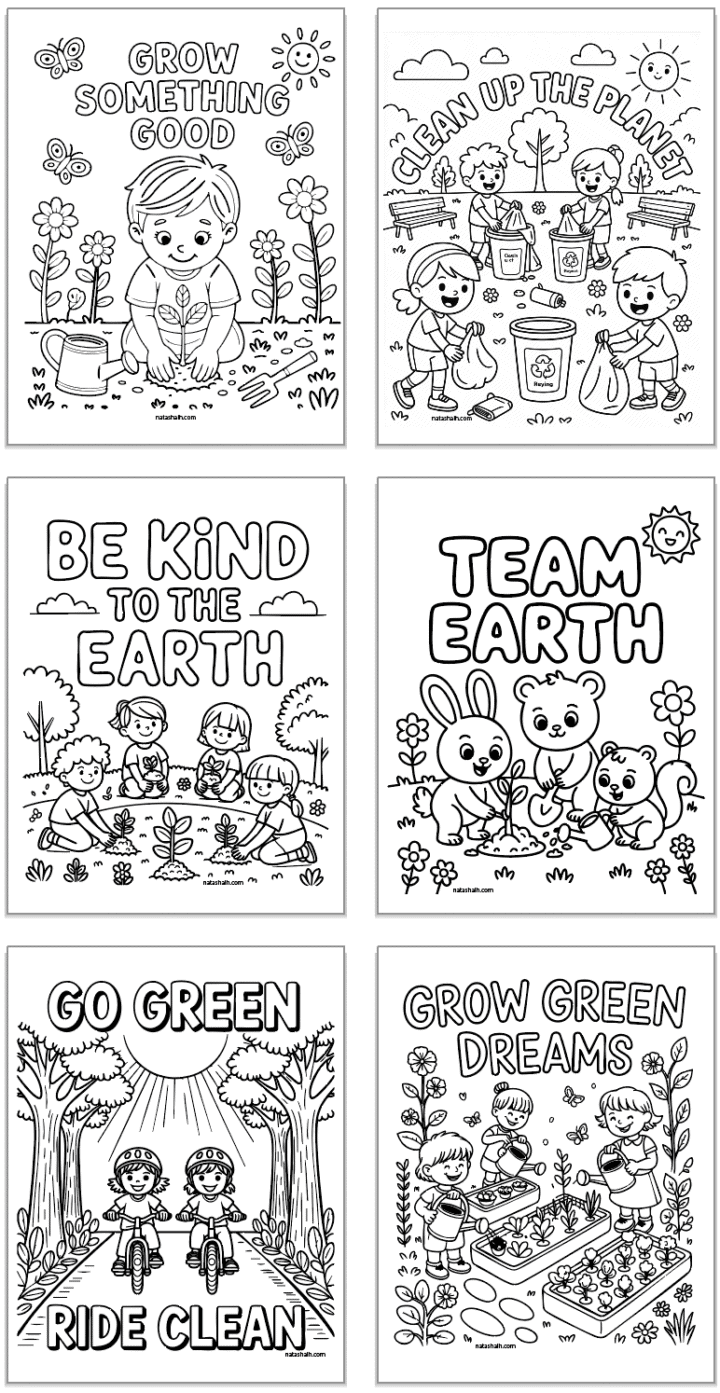 Cute Earth Day Coloring Pages - The Artisan Life