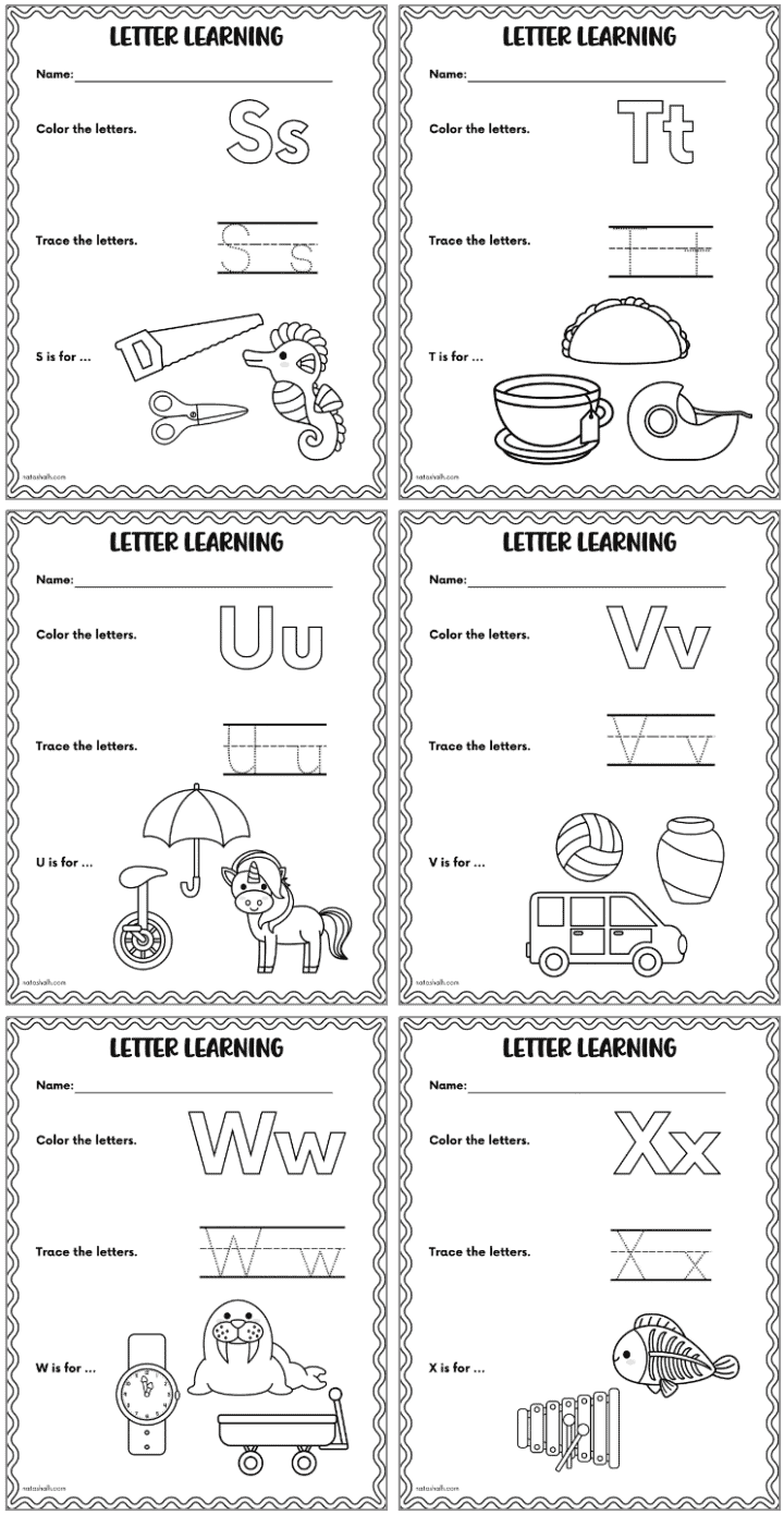 Alphabet Tracing and Coloring Pages - The Artisan Life