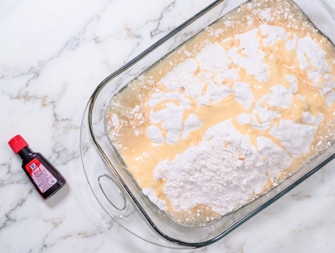 adding oil to flour for diy moon sand