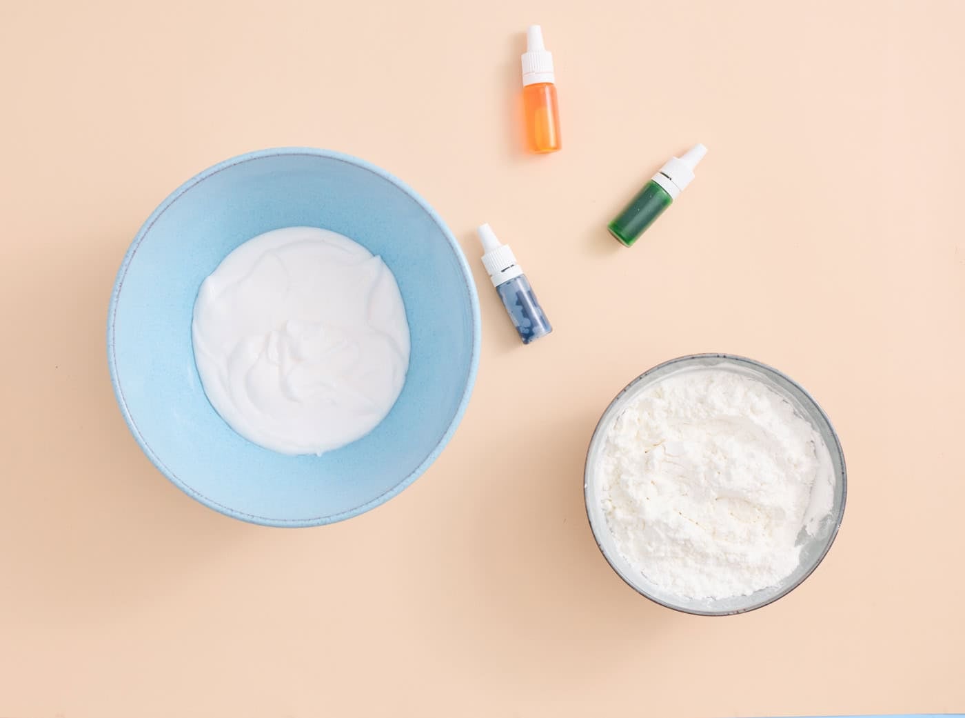 conditioner in a bowl for mixing homemade cloud dough