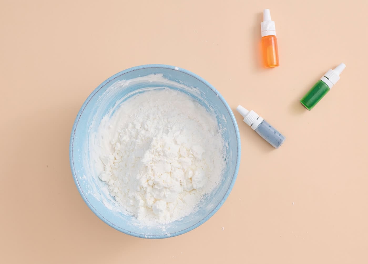adding starch to make homemade cloud dough