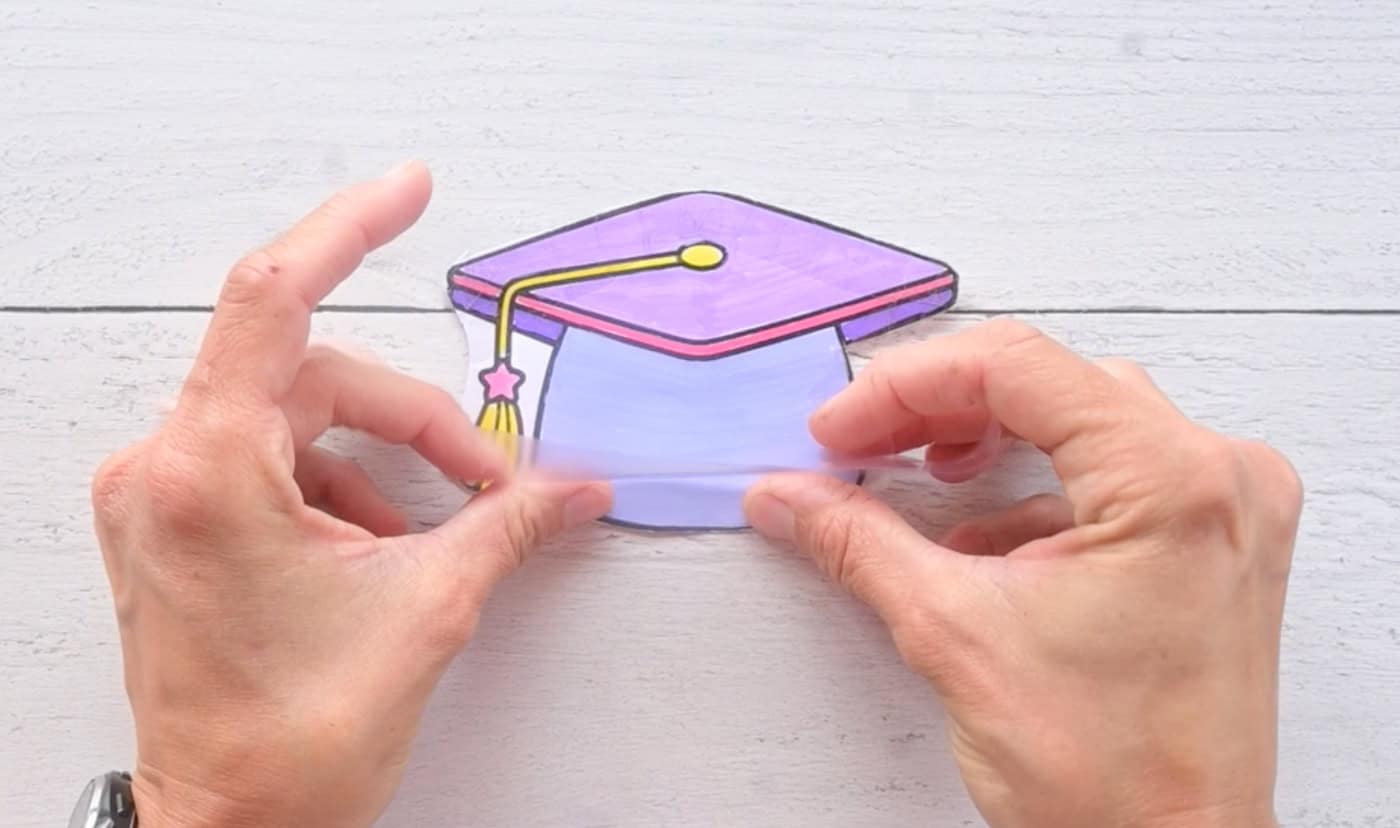 laminating the back of a diy paper squishy with contact paper