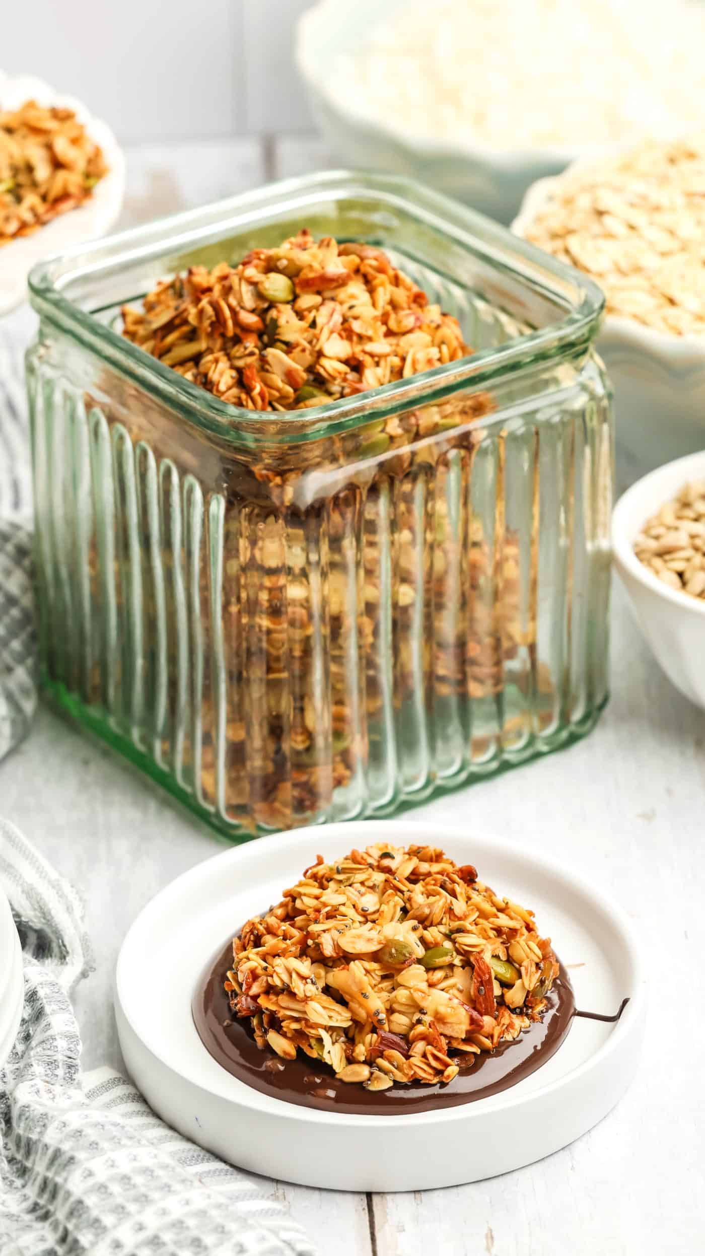 granola cookies in a glass jar