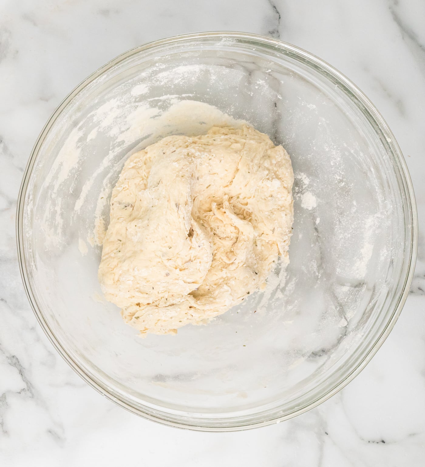 ball of dough for sourdough discord crackers