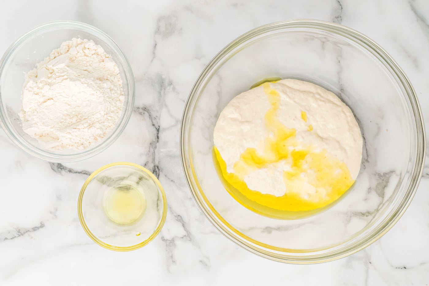 adding oil to discard for sourdough discord crackers