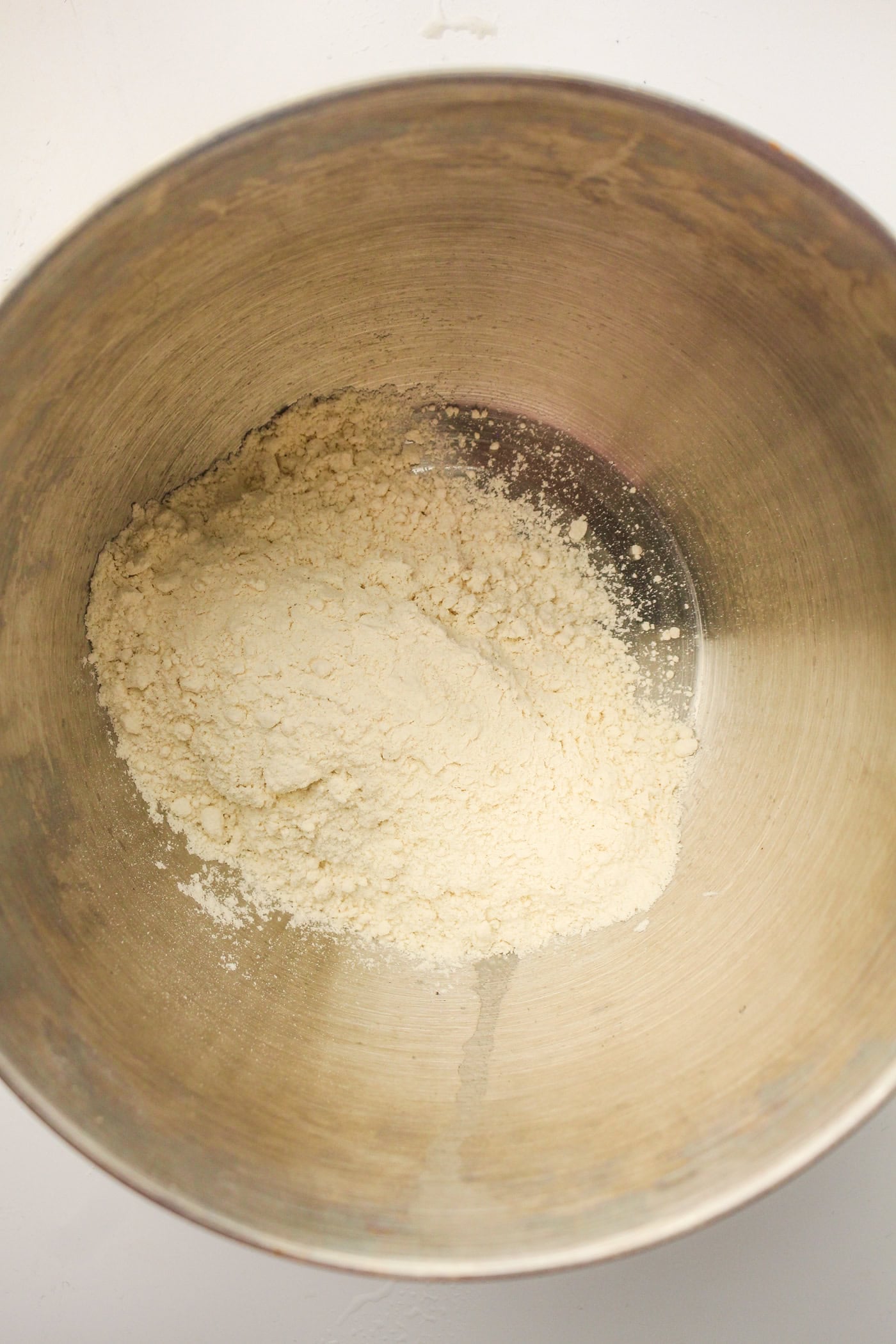 a bowl with flour for DIY puffy sidewalk paint