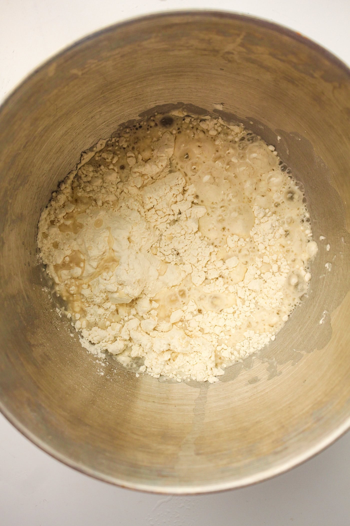 a bowl with ingredients for DIY puffy sidewalk paint