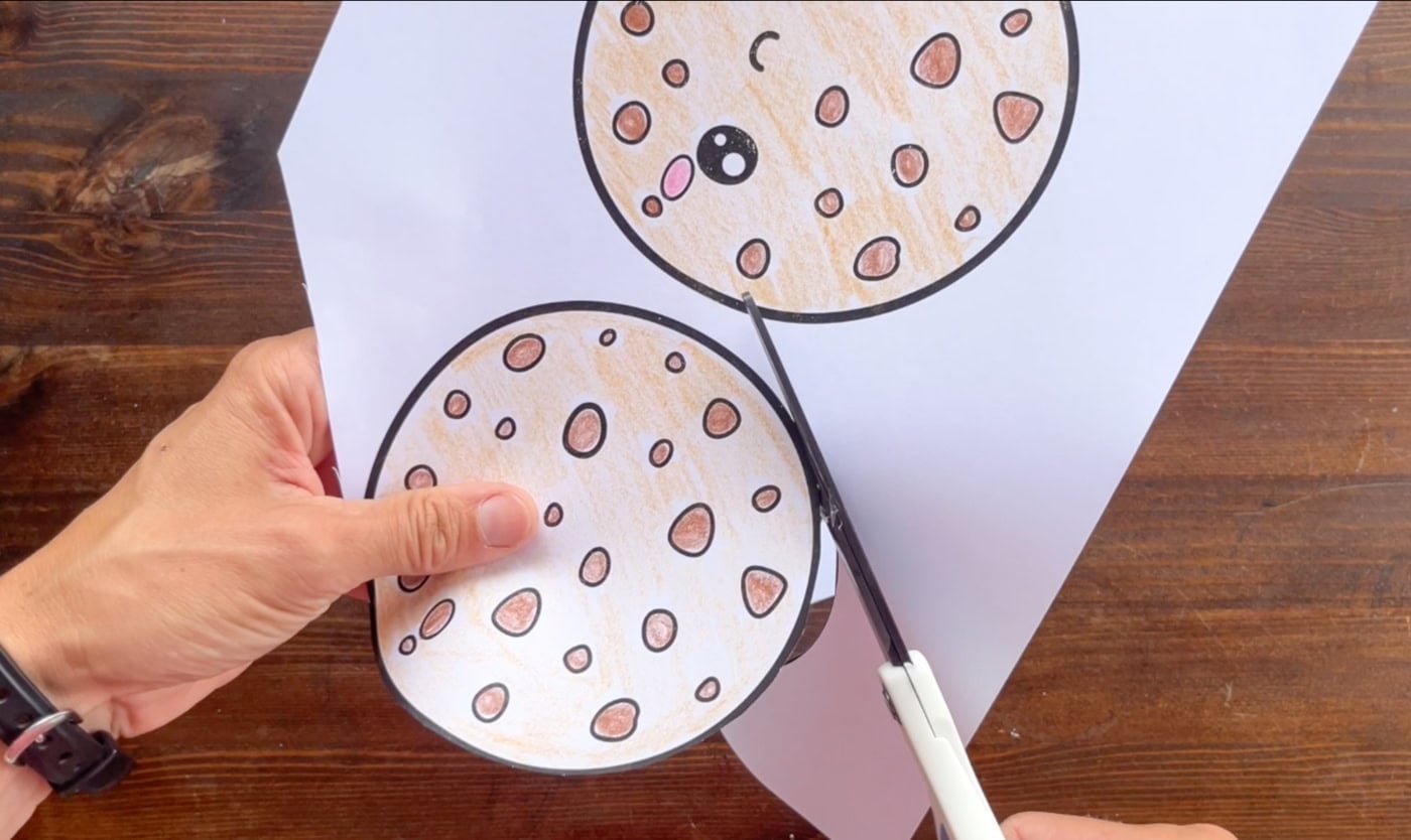 cutting out a cookie template