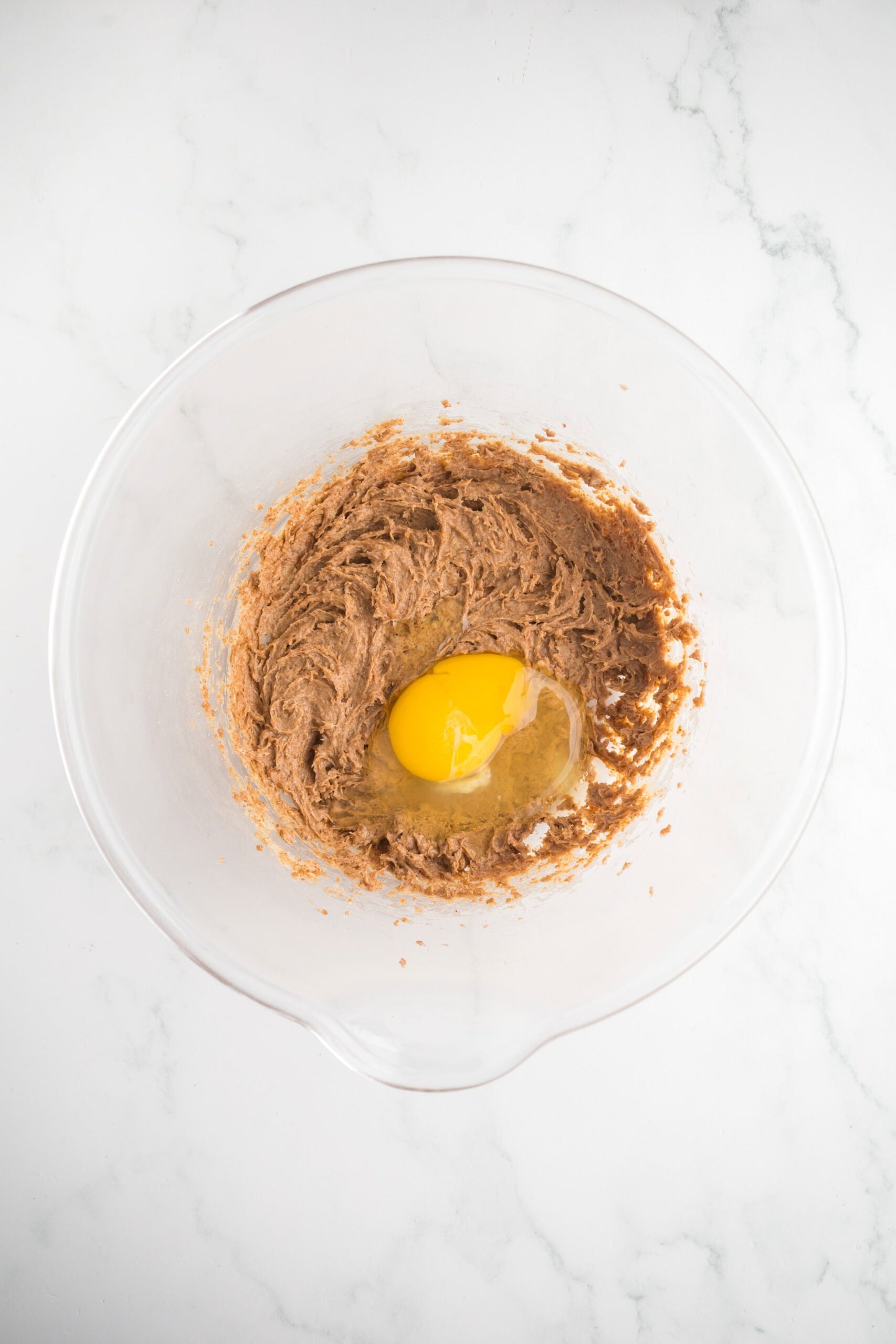 mixing in egg for dairy free healthy snickers bars