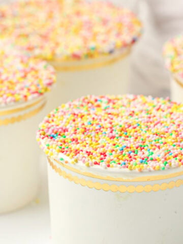 gluten free dot cakes in paper cups