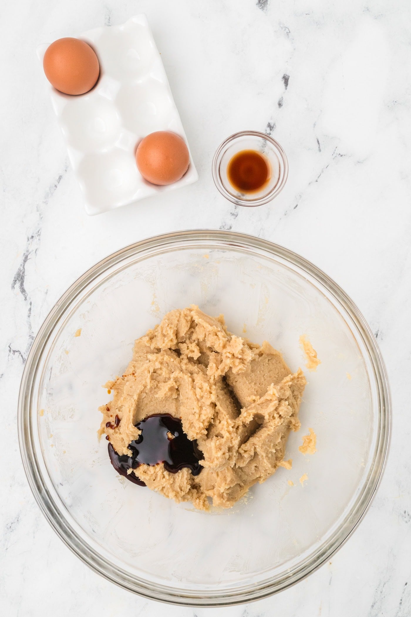 creaming butter, sugar, and molasses for making homemade oatmeal cream pies