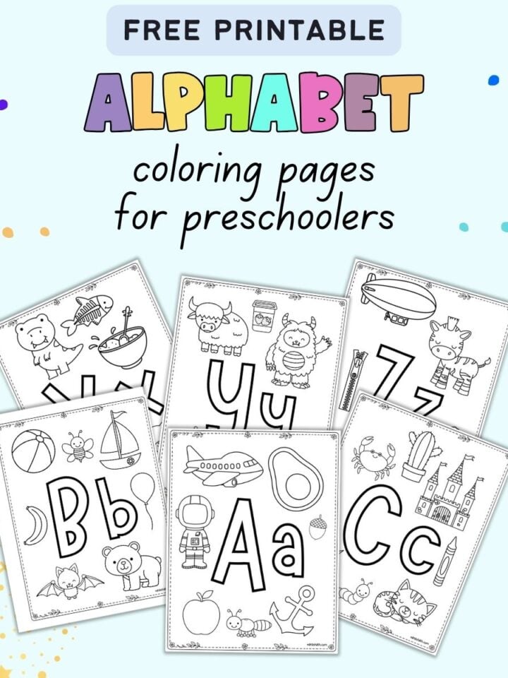 Free Printable Alphabet Coloring Pages A-Z - The Artisan Life