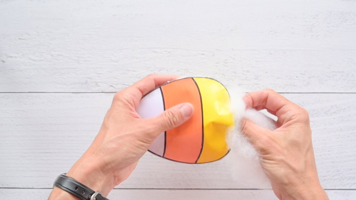 stuffing a diy paper candy corn
