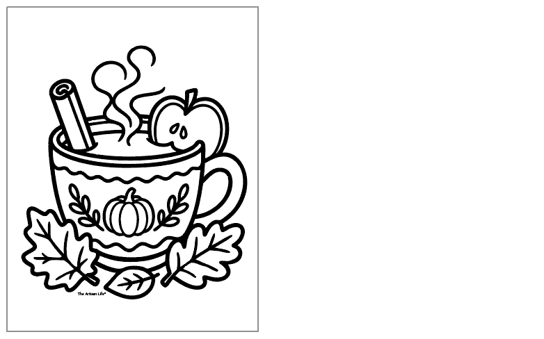 an apple cider coloring page