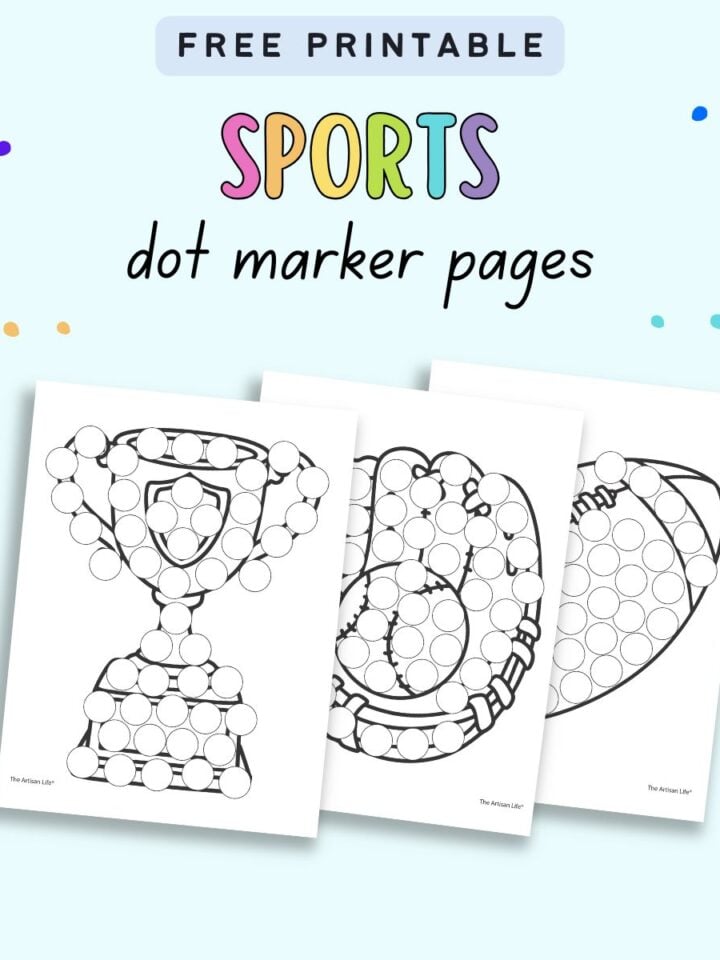 Free Printable Father's Day Dot Marker Coloring Pages - The Artisan Life