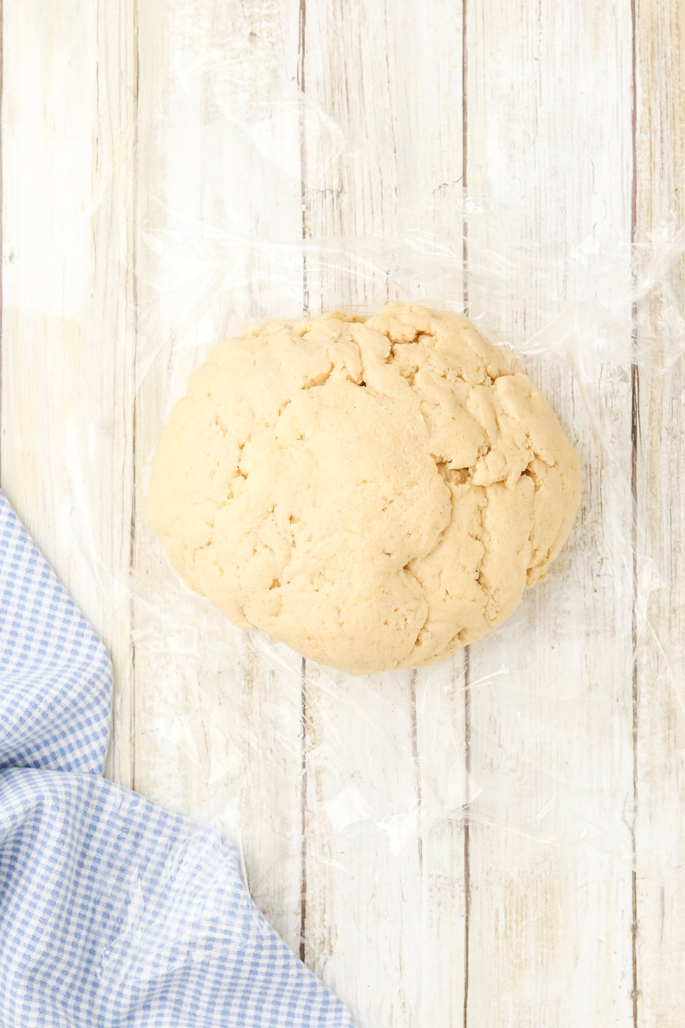 a ball of dough reading for chilling to make sugar cookies