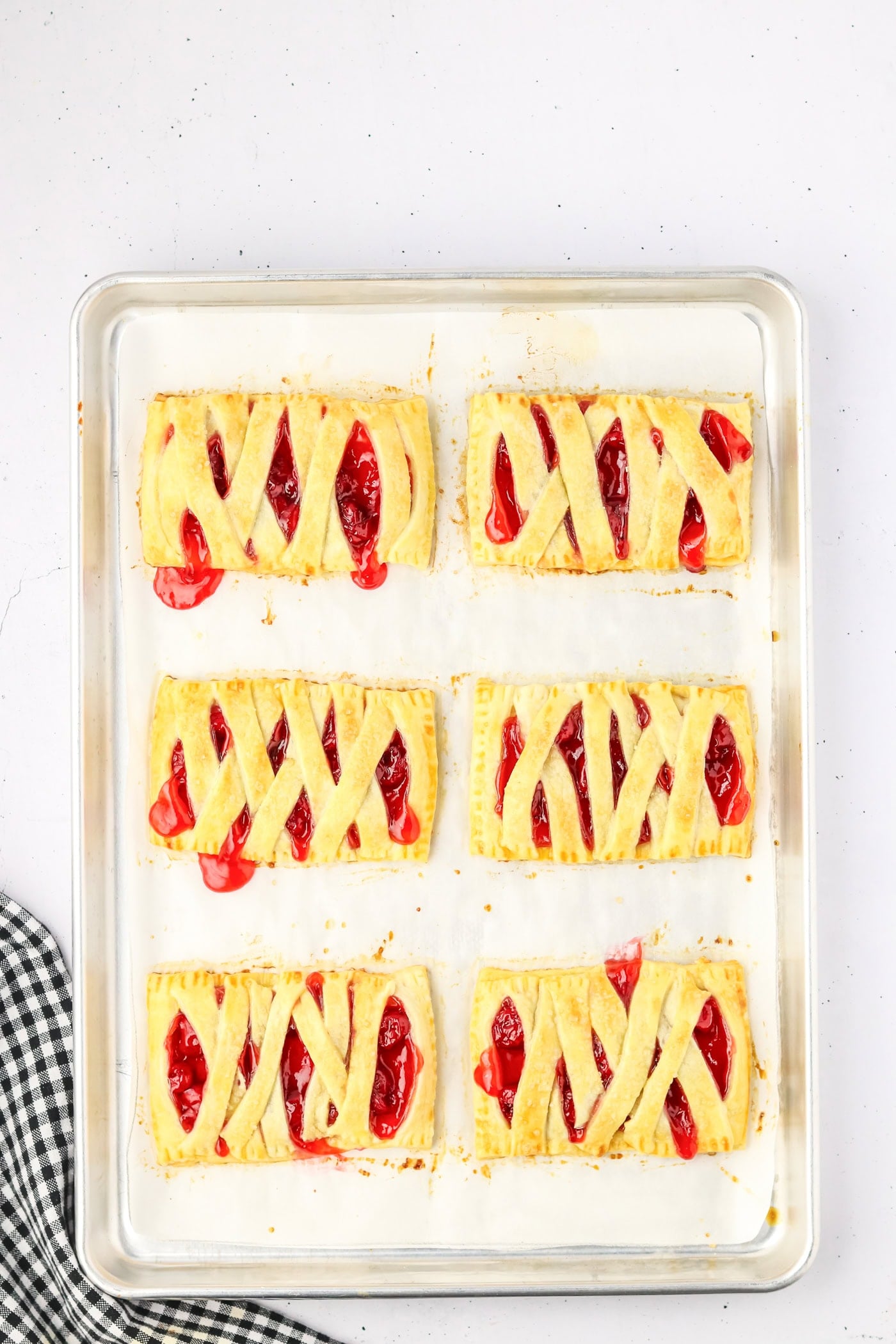 baked mummy pastries before adding the candy eyeballs