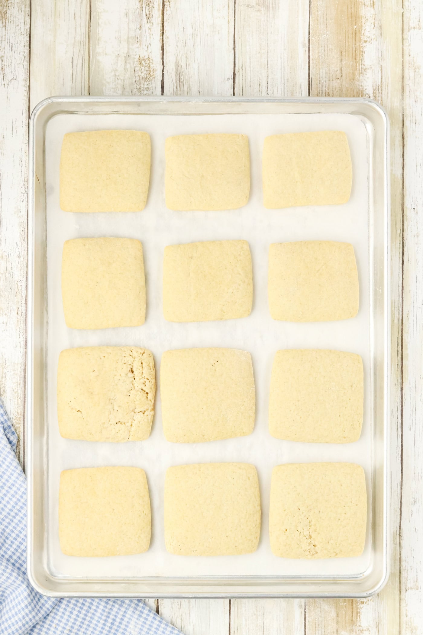 baked square cookies for chalkboard sugar cookies